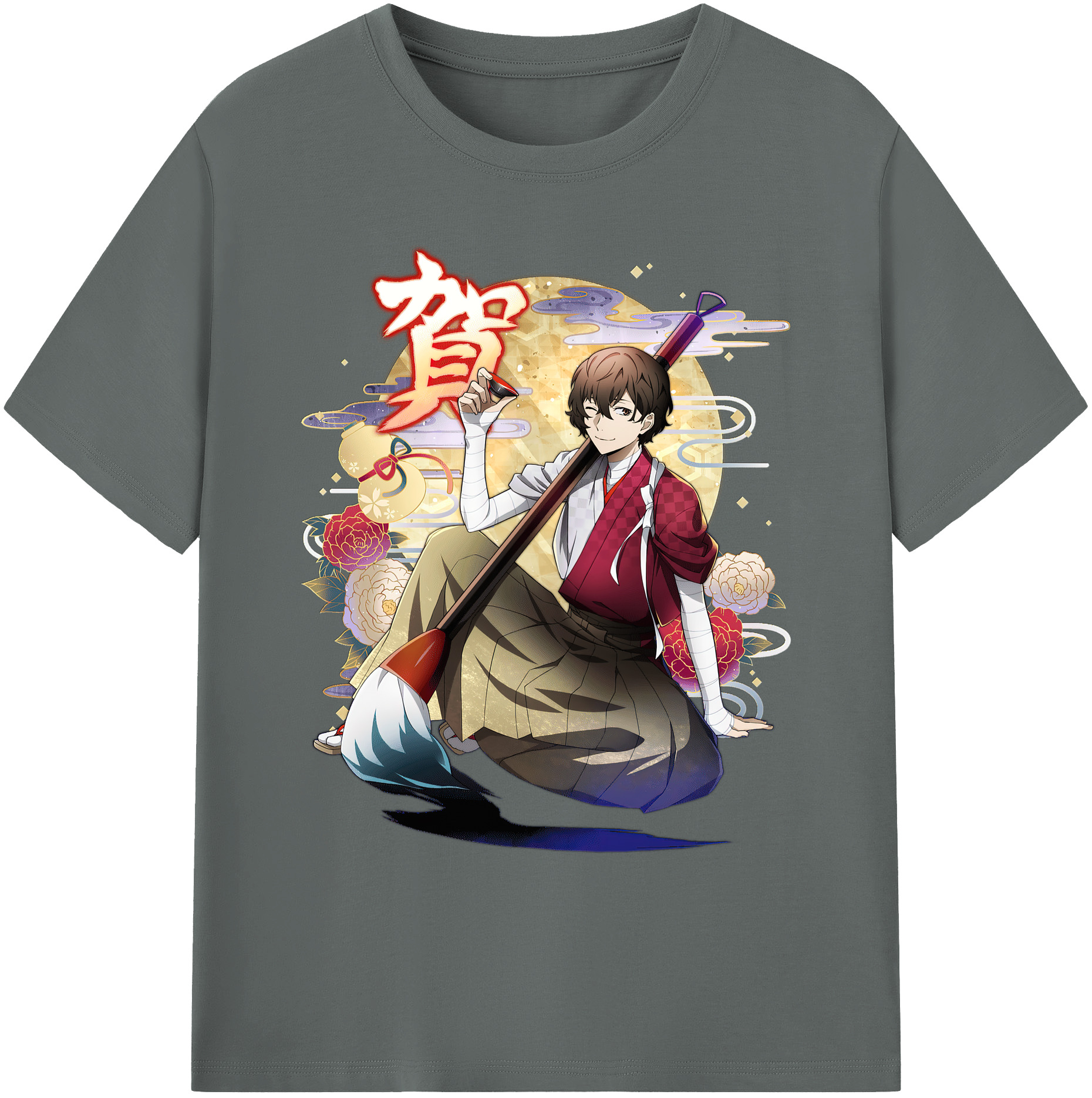 （画像用） 文豪ストレイドッグス Bungo Stray Dogs 綿100％ メンズ半袖Tシャツ｜肌触りやわらか＆通気性